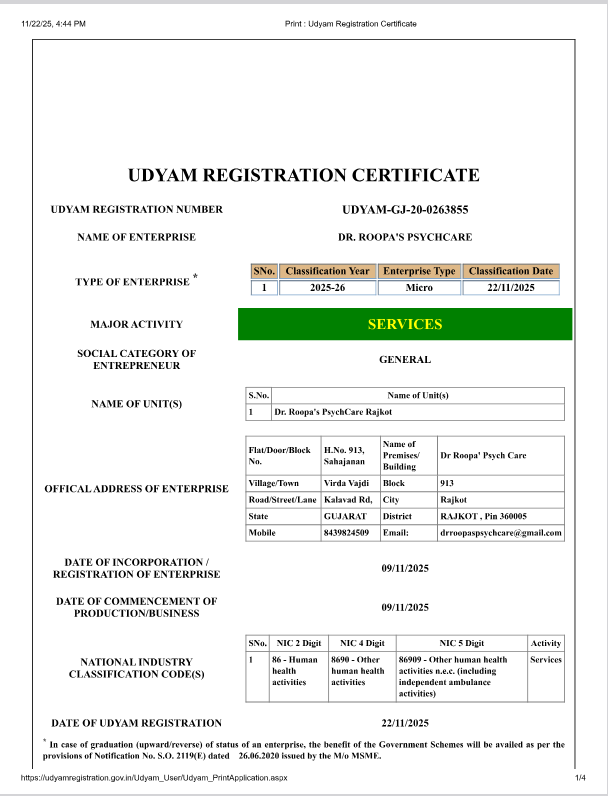 Online counseling in Rajkot, gujarat, india